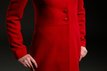 Пальто с корсетным поясом, красное www.EkaterinaSmolina.ru