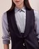 Блуза серого цвета с карманом на груди www.EkaterinaSmolina.ru