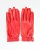 Кожаные перчатки красного цвета с декоративными манжетами www.EkaterinaSmolina.ru