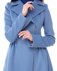 Пальто с пышной юбкой и асимметричной застежкой, голубого цвета www.EkaterinaSmolina.ru