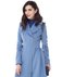 Пальто с пышной юбкой и асимметричной застежкой, голубого цвета www.EkaterinaSmolina.ru