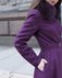 Пальто сливового цвета с расклешенной юбкой www.EkaterinaSmolina.ru