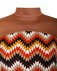 Платье длины миди песочного цвета из комбинированной ткани с принтом зигзаг www.EkaterinaSmolina.ru