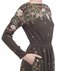 Платье темно-оливкового цвета с цветочным принтом www.EkaterinaSmolina.ru
