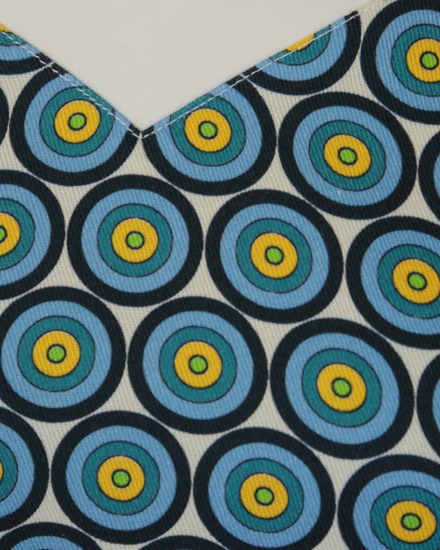 Топ из двух видов ткани с принтом «круги» www.EkaterinaSmolina.ru