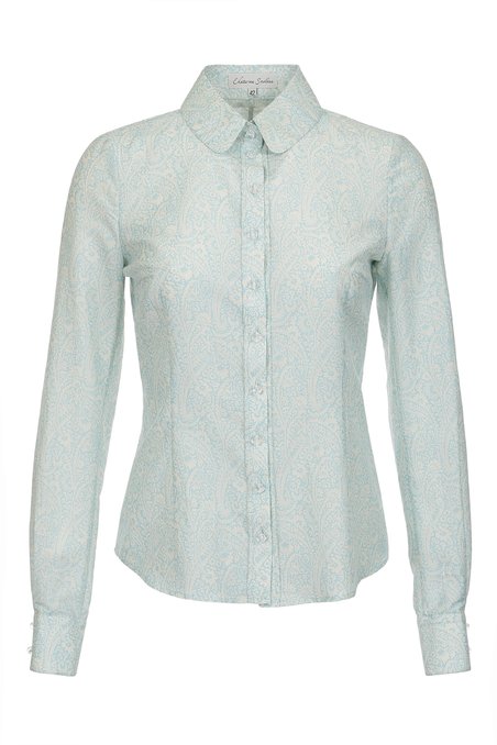 Блуза классического кроя с узором "пейсли"