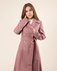Пальто с заниженной юбкой плиссе, розовое www.EkaterinaSmolina.ru