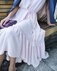 Платье-миди с пышным воланом, розового цвета www.EkaterinaSmolina.ru
