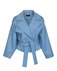 Укороченное пальто-тренч голубого цвета www.EkaterinaSmolina.ru