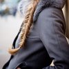 Жакет с меховым воротником и кокеткой,шоколад