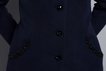 Жакет из ворсовой ткани, с меховым воротником, темно-синего цвета www.EkaterinaSmolina.ru