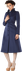 Пальто maxi-лайн с плиссе на воротнике, синего цвета www.EkaterinaSmolina.ru