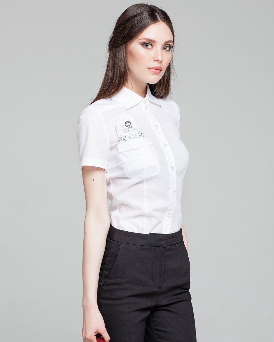 Базовая рубашка с коротким рукавом www.EkaterinaSmolina.ru