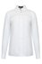 Блуза белая с декоративной вставкой плиссе серебряного цвета на спинке www.EkaterinaSmolina.ru