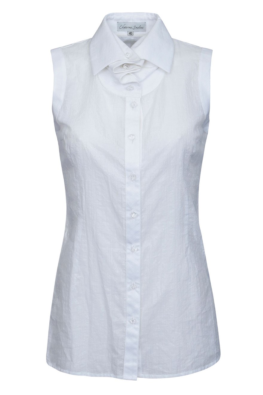 Блуза белая из хлопка www.EkaterinaSmolina.ru