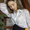 Блуза белого цвета, принт "Амуры"