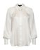 Блуза белого цвета со сборкой и пышным рукавом www.EkaterinaSmolina.ru