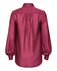 Блуза брусничного цвета со сборкой и пышным рукавом www.EkaterinaSmolina.ru