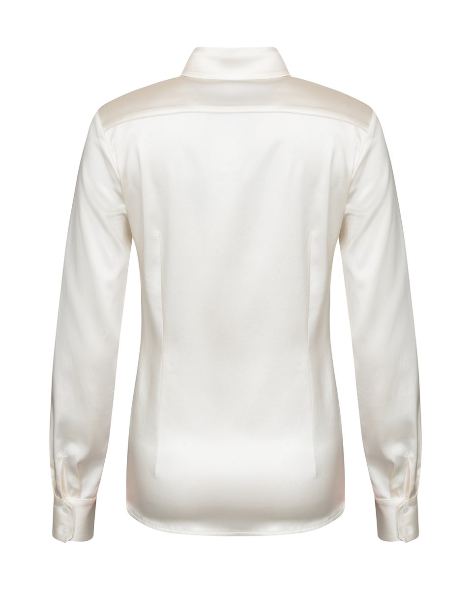 Блуза молочного цвета с декоративными кистями