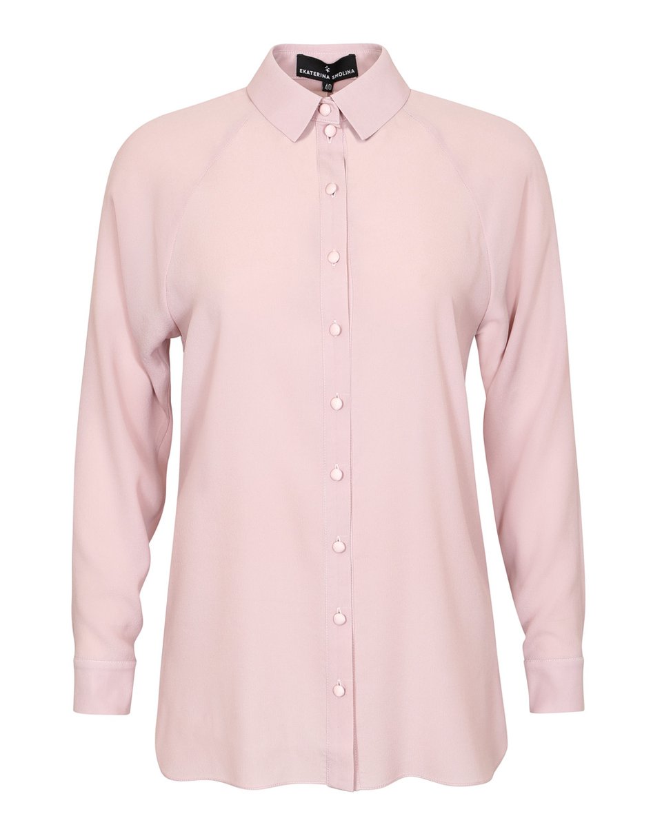 Классическая блуза розового цвета