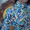 Блуза с акварельным принтом