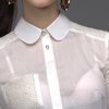 Блуза с накладным карманом и пайетками
