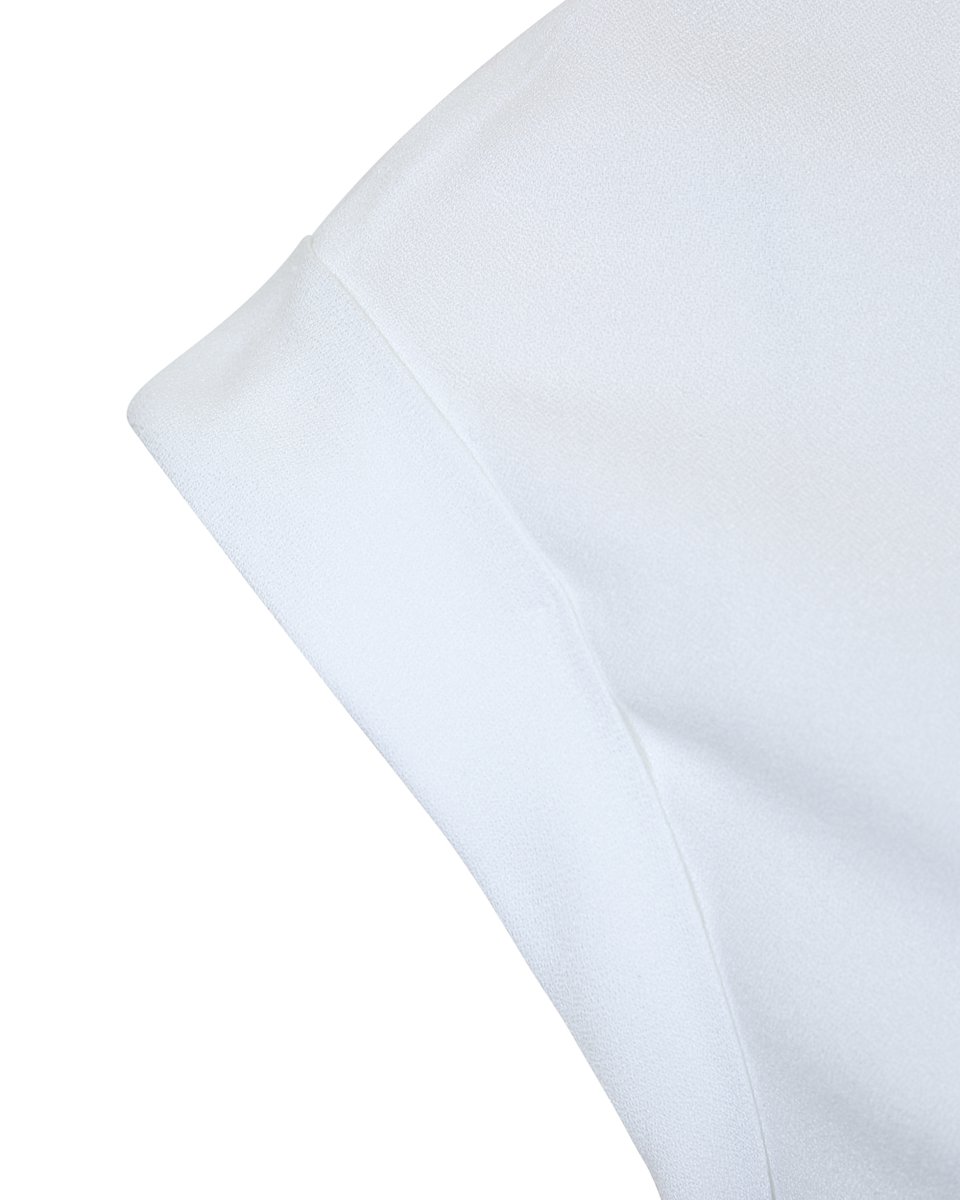 Блуза со шлейфом белого цвета