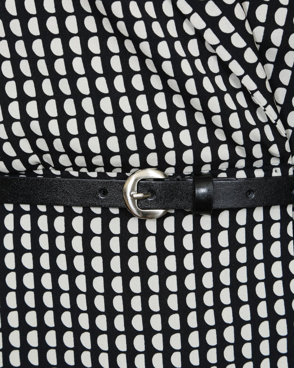 Блуза с удлиненной спинкой и геометрическим принтом