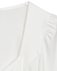 Блуза трикотажная белого цвета с фигурным вырезом и пышным рукавом www.EkaterinaSmolina.ru