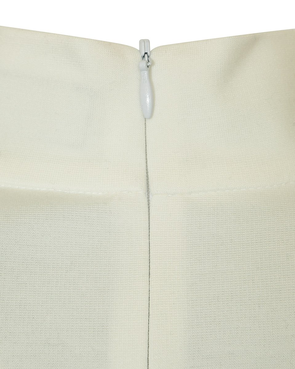 Блуза трикотажная с декоративными складками на полочке белого цвета