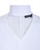 Блуза с воротником стойкой и V-образным вырезом, белого цвета www.EkaterinaSmolina.ru