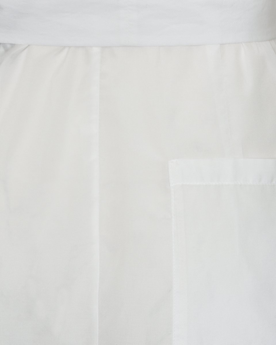 Блуза удлиненная  с рисунком "отпечатки пальцев", белого цвета