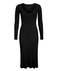 Трикотажное платье черного цвета с глубоким вырезом www.EkaterinaSmolina.ru