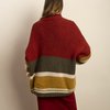 Шерстяной кардиган в разноцветную полоску