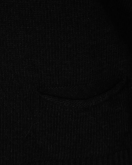 Джемпер укороченный из шерсти и кашемира, черного цвета