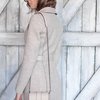 Кардиган песочного цвета с боковыми разрезами на молниях