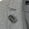Серый кардиган с длинными лацканами