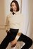 Классическая блуза бежевого цвета с черными кругами www.EkaterinaSmolina.ru