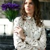 Классическая блуза с принтом "Семена подсолнуха"