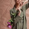 Комбинезон цвета хаки с шарфом
