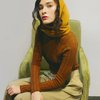 Косынка-капюшон цвета кэмел