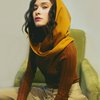 Косынка-капюшон цвета кэмел