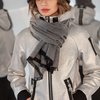 Куртка с капюшоном серебристого цвета