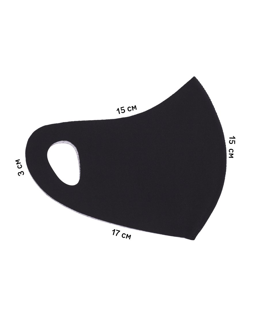 Многоразовая маска черно-серого цвета www.EkaterinaSmolina.ru
