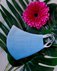 Многоразовая маска сине-голубого цвета "градиент" www.EkaterinaSmolina.ru