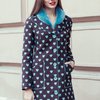 Пальто А-силуэта с воротником из меха норки