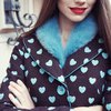 Пальто А-силуэта с воротником из меха норки
