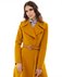 Двубортное пальто с расклешенной юбкой, горчичного цвета www.EkaterinaSmolina.ru