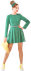 Пальто "Ekaterina Smolina" приталенного силуэта, с пышной юбочкой, зеленое  www.EkaterinaSmolina.ru