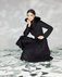 Зимнее пальто с ажурной юбкой плиссе, черного цвета www.EkaterinaSmolina.ru